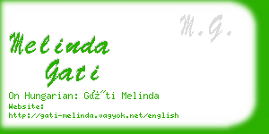 melinda gati business card